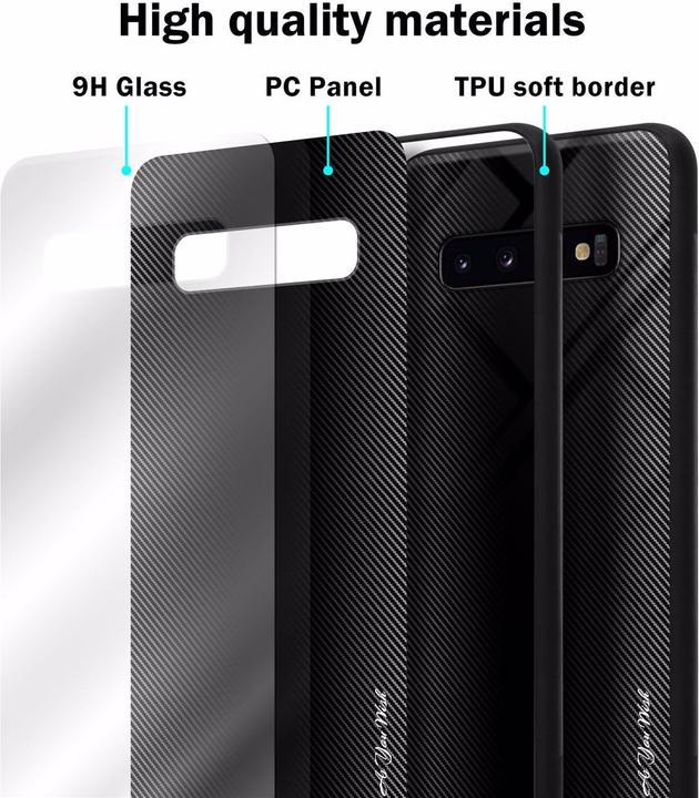 Produktbild Cadorabo TPU Gestreiftes Glas Cover (Samsung Galaxy S10)