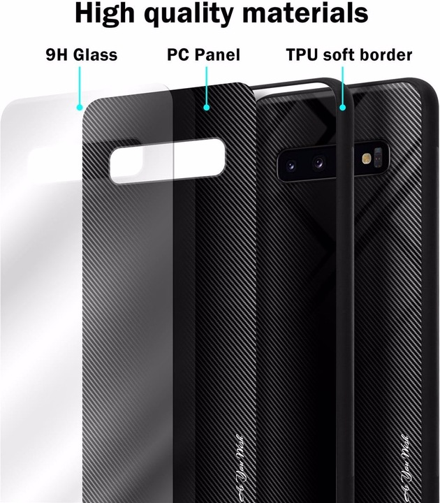 Productafbeelding Cadorabo TPU gestreepte glasplaat (Samsung Galaxy S10)