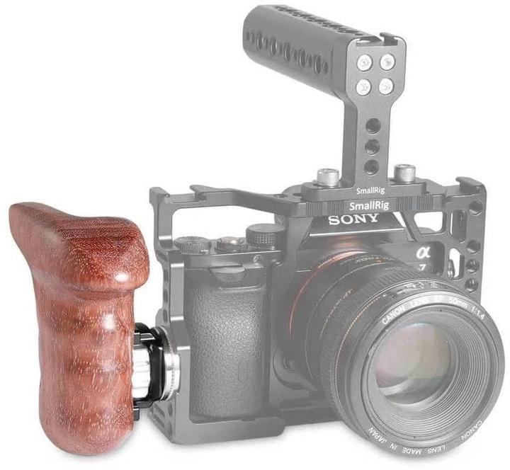 Image du produit SmallRig Poignée droite en bois avec rosette Arri (Poignée)