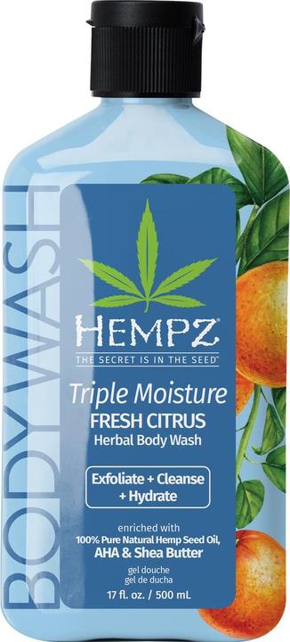 Hempz Triple Moisture Body Wash Grapefruit & Pfirsich Feuchtigkeitsspendend für empfindliche Haut (1000 ml)
