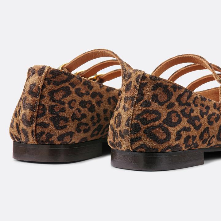 Actual product image La Redoute Collections Riemchenballerinas mit Leopardenmuster (38)