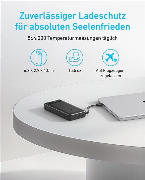 Actual product image Anker Power Bank A1383011 (20000 mAh, 87 W, 65 Wh)