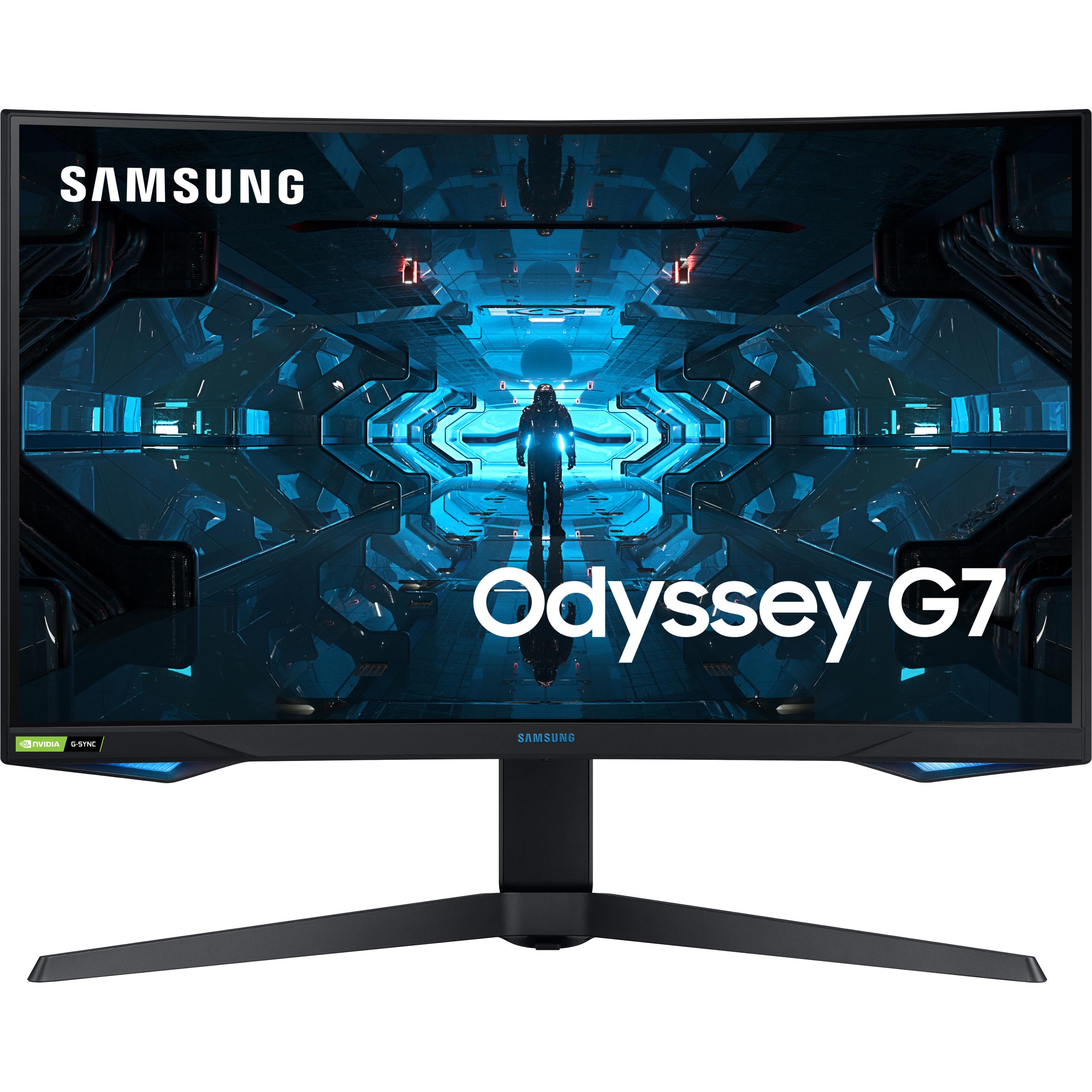 Samsung Odyssey G7 LC27G75TQSRXEN (2560 x 1440 Pixel, 27"), Monitor, Schwarz