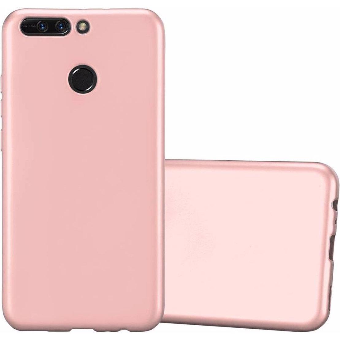 Cadorabo TPU Matt Metallic Cover (Honor 8 Pro), Smartphone Hülle, Rosa