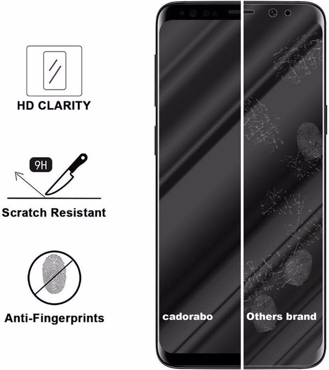 Produktbild Cadorabo Full Glue Displayschutzglas (1 Stück, Samsung Galaxy S9+)