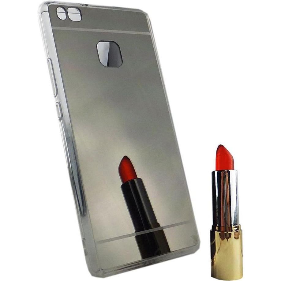 König Design Huawei P9 Lite Handy Hülle Spiegel Mirror Soft Case Schutz Cover Bumper Schwarz (Huawei P9 Lite), Smartphon...