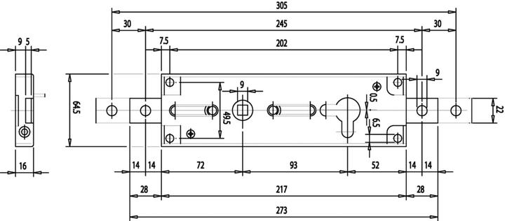 Actual product image MSL Garage door locks 4004