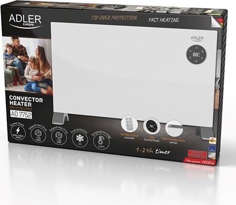 Image du produit Adler Convection fan heater LCD with remote control | Convection Heater | 2000 W | Number of power levels (2000 W)