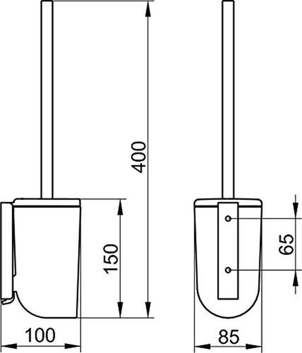 Image du produit Keuco Ensemble brosse WC Elegance blanc/chrome 11664 010100