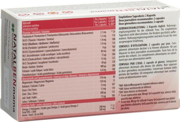 Actual product image Natalben Mama Quatrefolic (1 pcs., Capsules, 132 g)