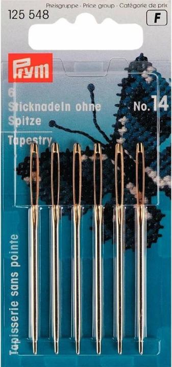 Image du produit Prym Aiguille à broder no. 14, sans pointe, 6 pièces