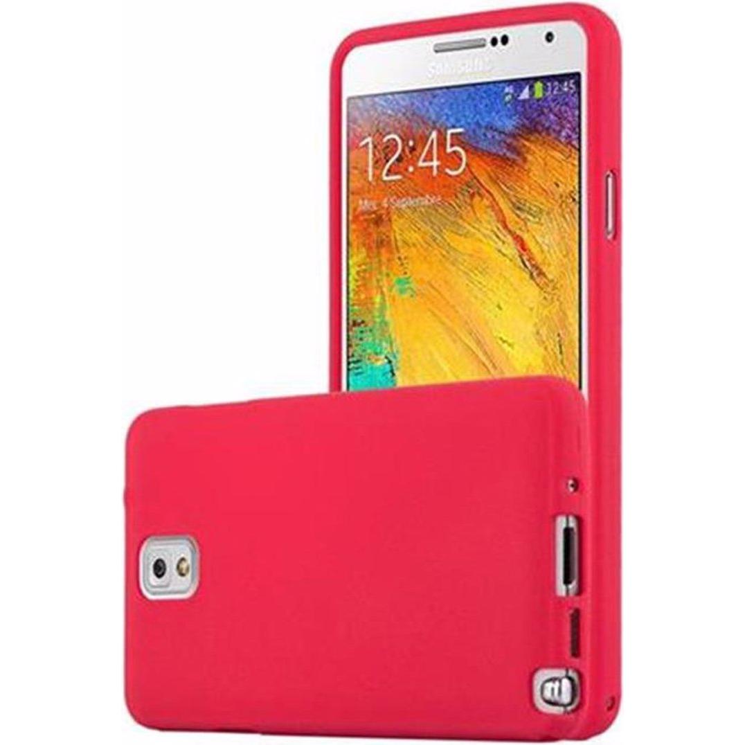 Cadorabo TPU Frosted Cover (Samsung Galaxy Note 3), Smartphone Hülle, Rot