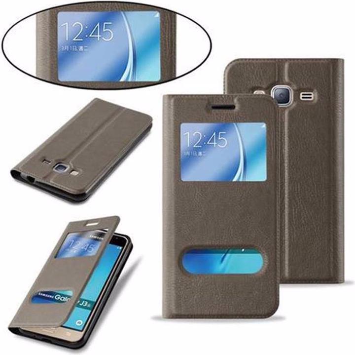 Produktbild Cadorabo Book mit View Doppelfenster Cover (Samsung Galaxy J3 (2016))