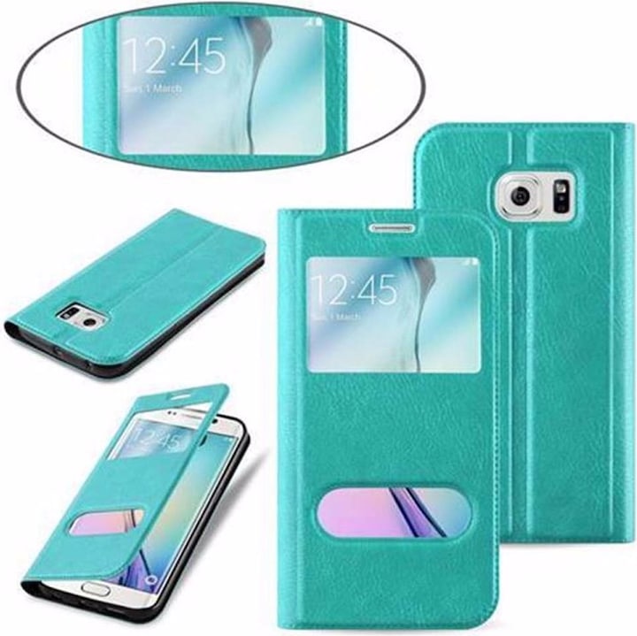 Actual product image Cadorabo Book with View double window cover (Samsung Galaxy S6 Edge)