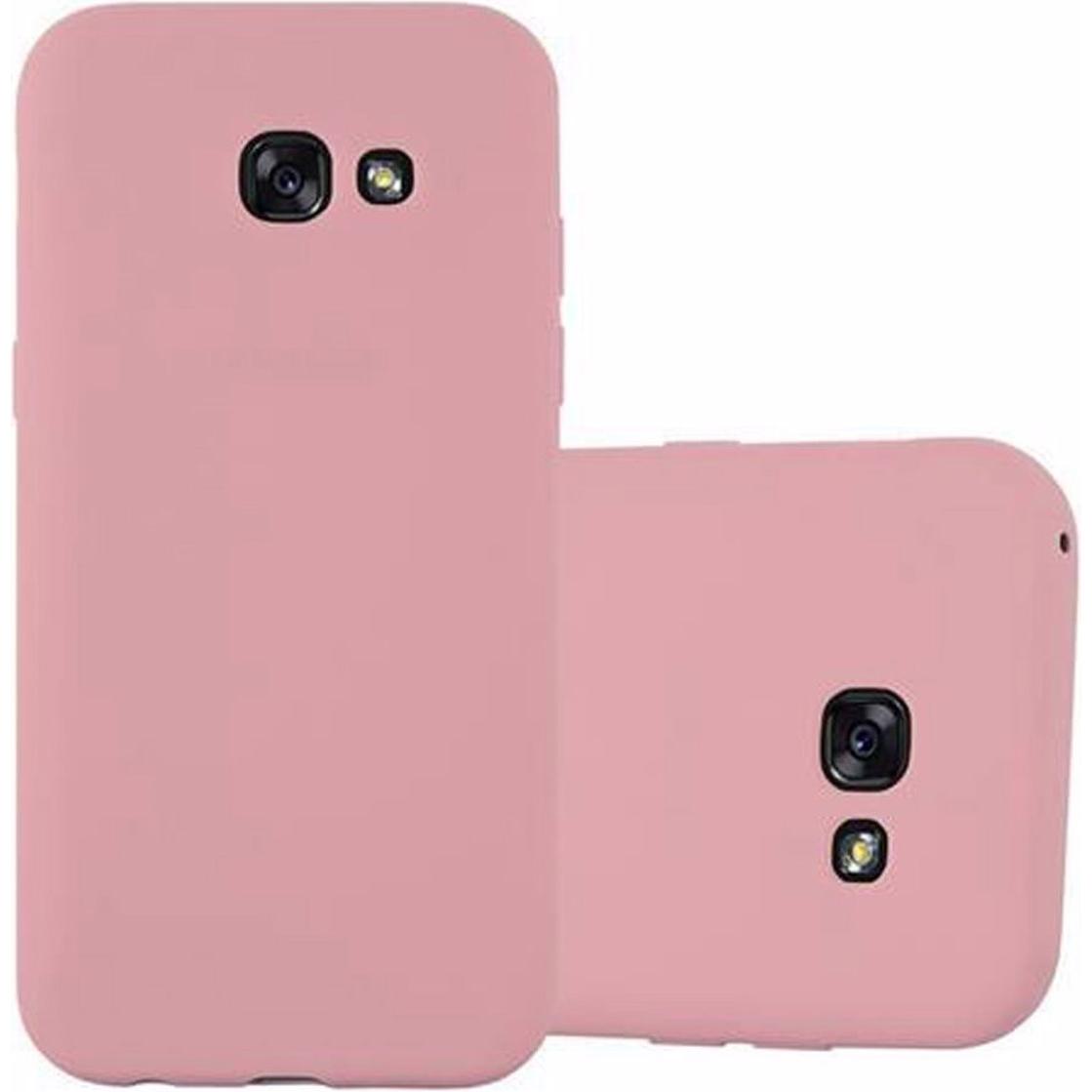 Cadorabo TPU Candy Cover (Samsung Galaxy A3 (2017)), Smartphone Hülle, Rosa
