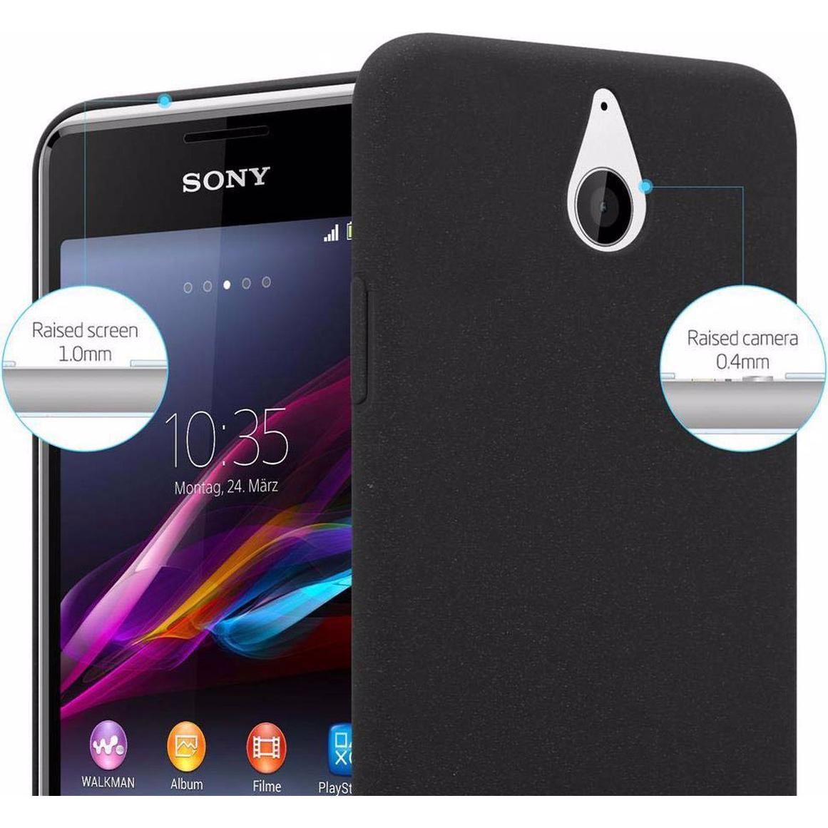 Thumbnail - Cadorabo Hard Cover Frosty Cover (Sony Xperia E1), Smartphone Hülle, Schwarz