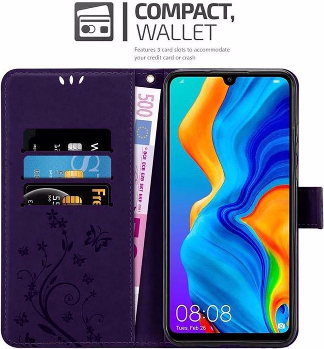 Produktbild Cadorabo Flower Book Cover (Huawei P30 Lite)