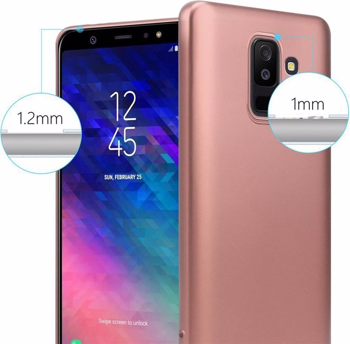 Produktbild Cadorabo TPU Matt Metallic Cover (Samsung Galaxy A6+)