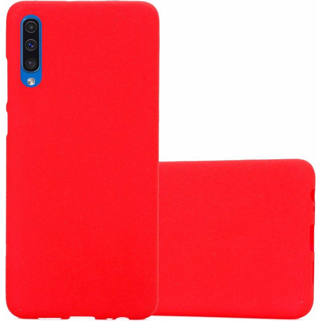 Cadorabo TPU Frosted Cover (Samsung Galaxy A50), Smartphone Hülle, Rot