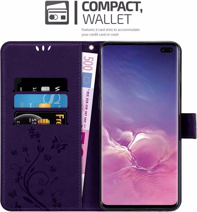 Produktbild Cadorabo Flower Book Cover (Samsung Galaxy S10+)