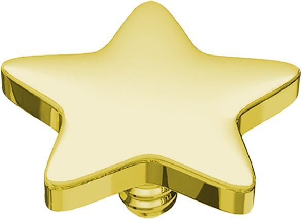 Image du produit Star Piercing Dermal Anchor étoile plaqué or avec revêtement en titane (sans laiton, Acier chirurgical 316L)