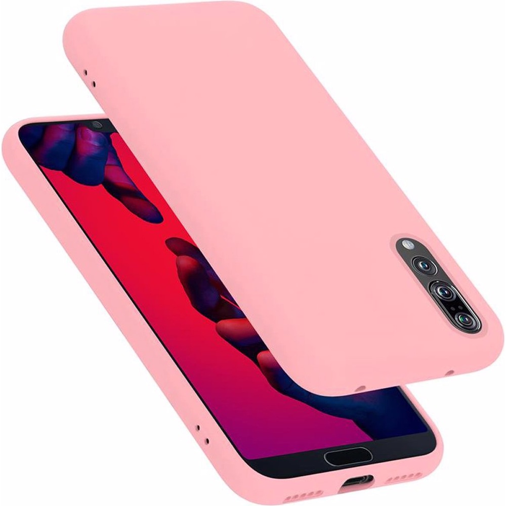 Cadorabo TPU Liquid Silicone Case Cover (Huawei P20 Plus, Huawei P20 Pro), Smartphone Hülle, Rosa