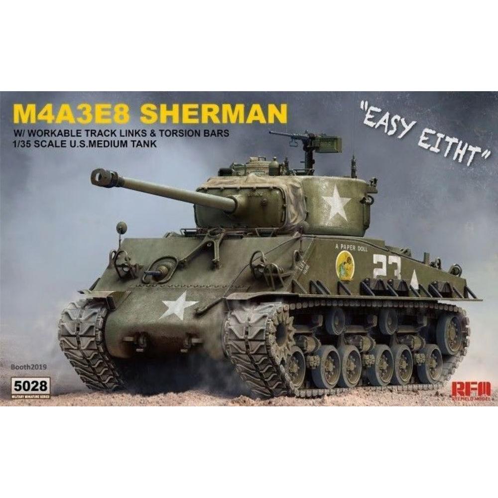 Rye Field Model SHERMAN M4A3E8 W/Workable Track links