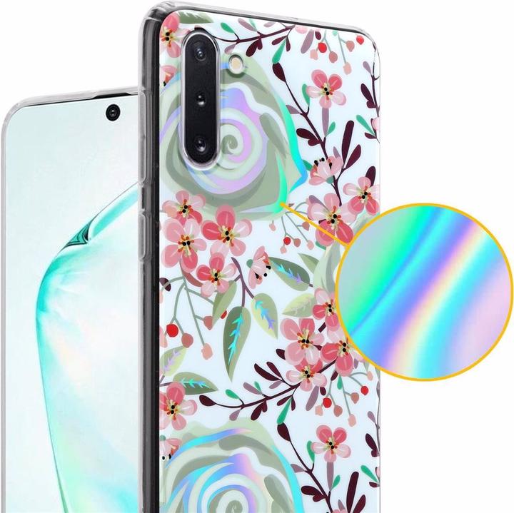 Actual product image Cadorabo IMD TPU Colorful Flowers & Leaves Cover (Samsung Galaxy Note 10)