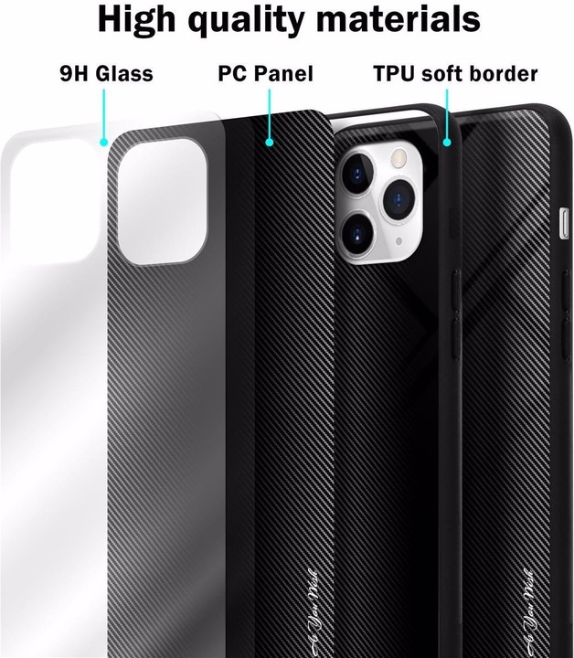 Productafbeelding Cadorabo TPU gestreepte glasplaat (Apple iPhone 11 Pro)