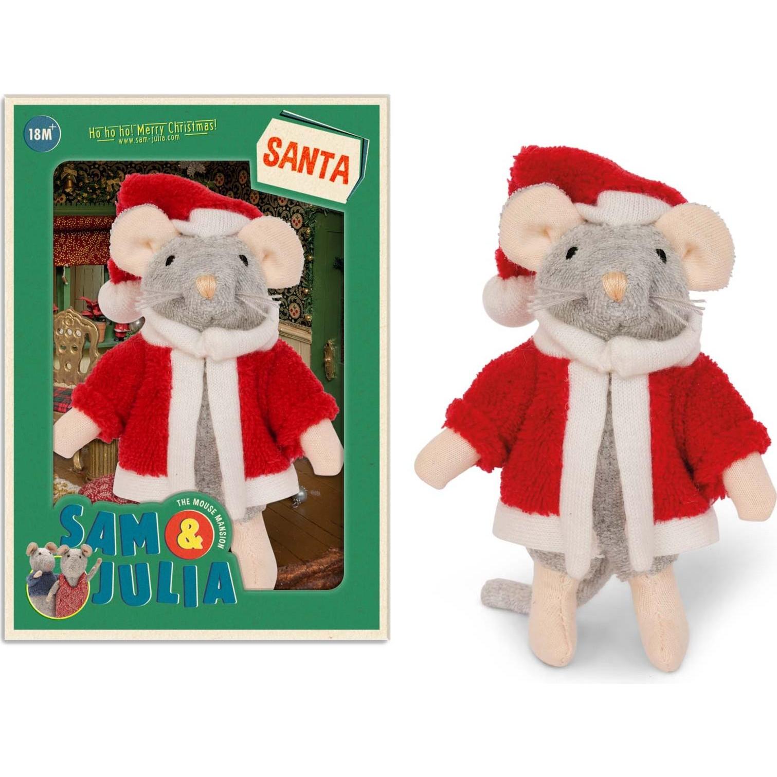 Media Maskottchen aus dem Mäusehaus. Weihnachtsmann (13 cm)
