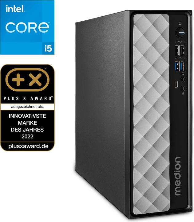 Actual product image Medion Akoya T80 SFF MD35422 (Intel Core i5-12450H, 16 GB, 512 GB, Intel UHD Graphics)