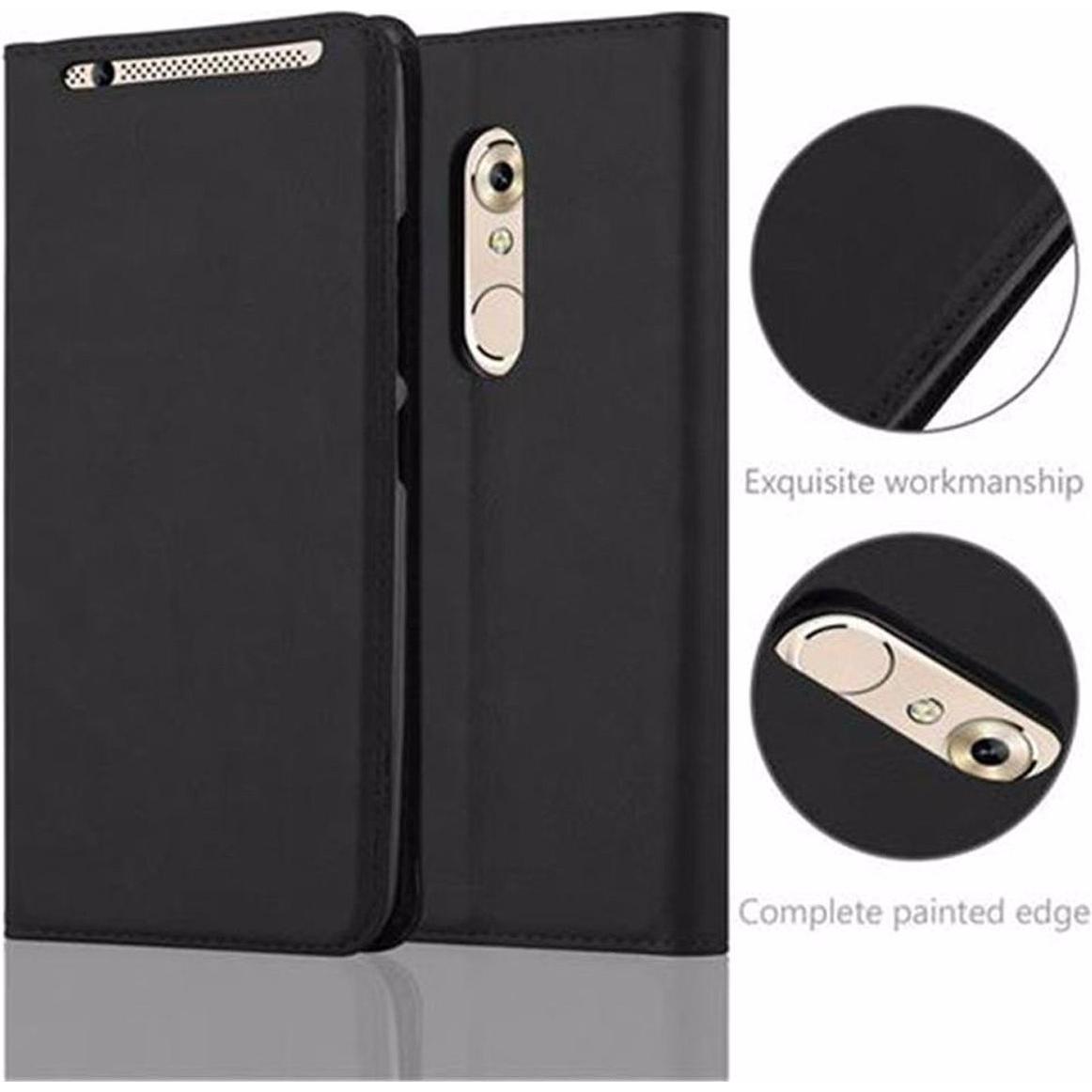 Thumbnail - Cadorabo Book Invisible Magnet Cover (ZTE Axon 7), Smartphone Hülle, Schwarz