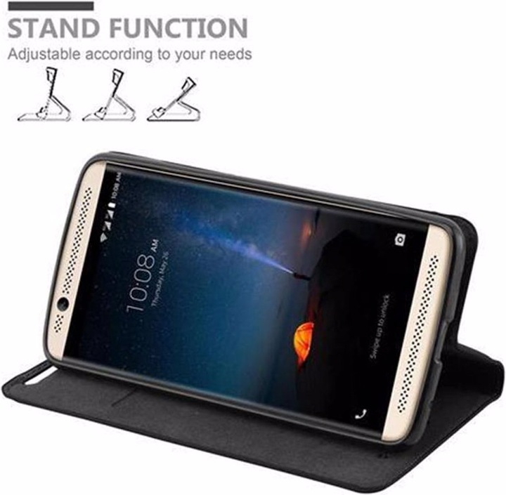 Actual product image Cadorabo Book Invisible Magnet Cover (ZTE Axon 7)