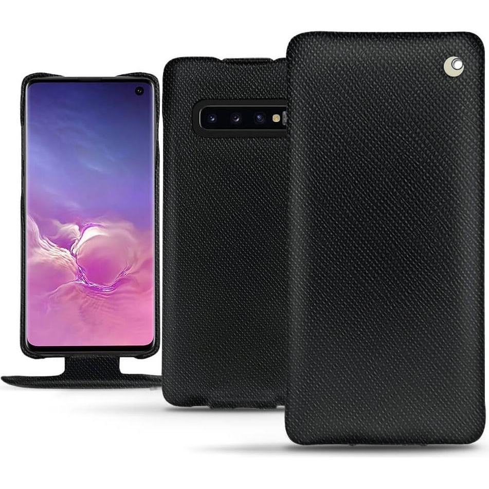 Thumbnail - Noreve Lederschutzhülle vertikal (Samsung Galaxy S10), Smartphone Hülle, Schwarz
