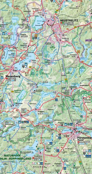 Actual product image Reise- und Entdeckerkarte Mecklenburgische Seenplatte 1 : 100 000