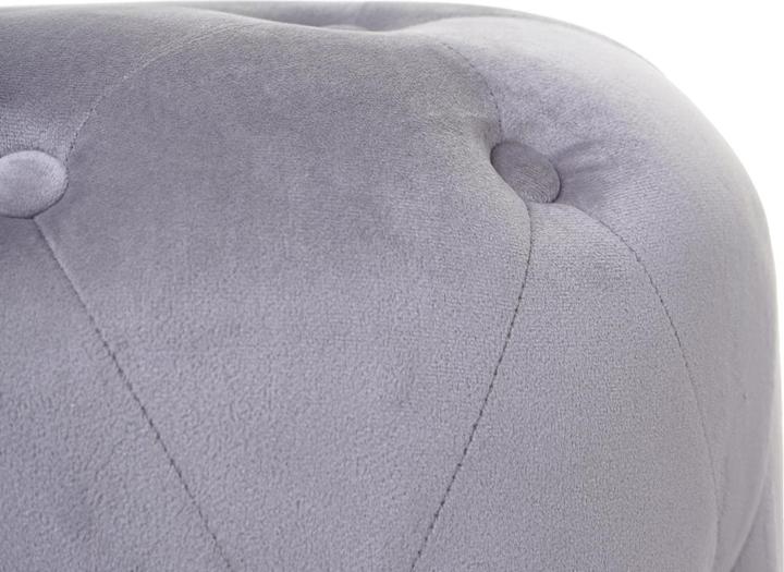 Produktbild Swisshandel24 Hocker, Sitzhocker Ottomane, 42x39cm Samt hellgrau