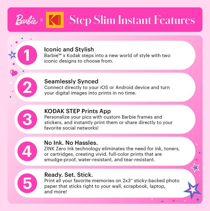 Produktbild Kodak Step Printer Slim Barbie Printer 2 (1003296734) (Farbe)