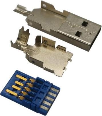 Produktbild RND Electronics USB-Steckverbinder, USB-A 3.0 Stecker, Gerade, 9 Pole