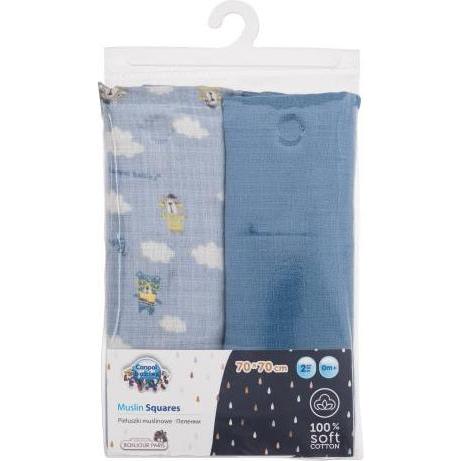 Canpol, Pucktuch + Nuscheli, Bonjour Paris Muslin Squares Diapers (70 cm)