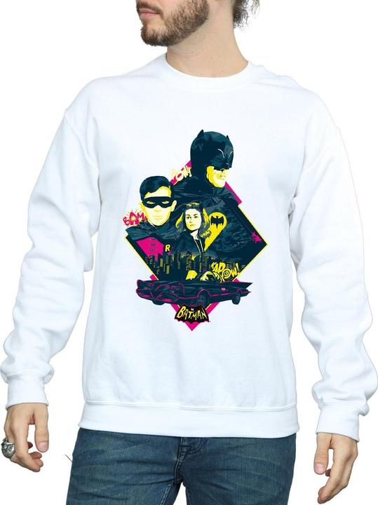 Immagine prodotto Felpa uomo Batman Serie TV in cotone con personaggi Pop Art (M)