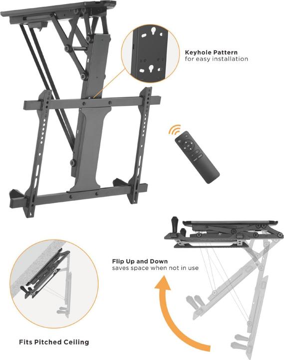Produktbild equip Tischhalterung (Decke, 70", 35 kg)