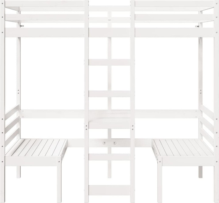 Image du produit VidaXL Lit superposé avec bureau & chaises (75 x 190 cm)