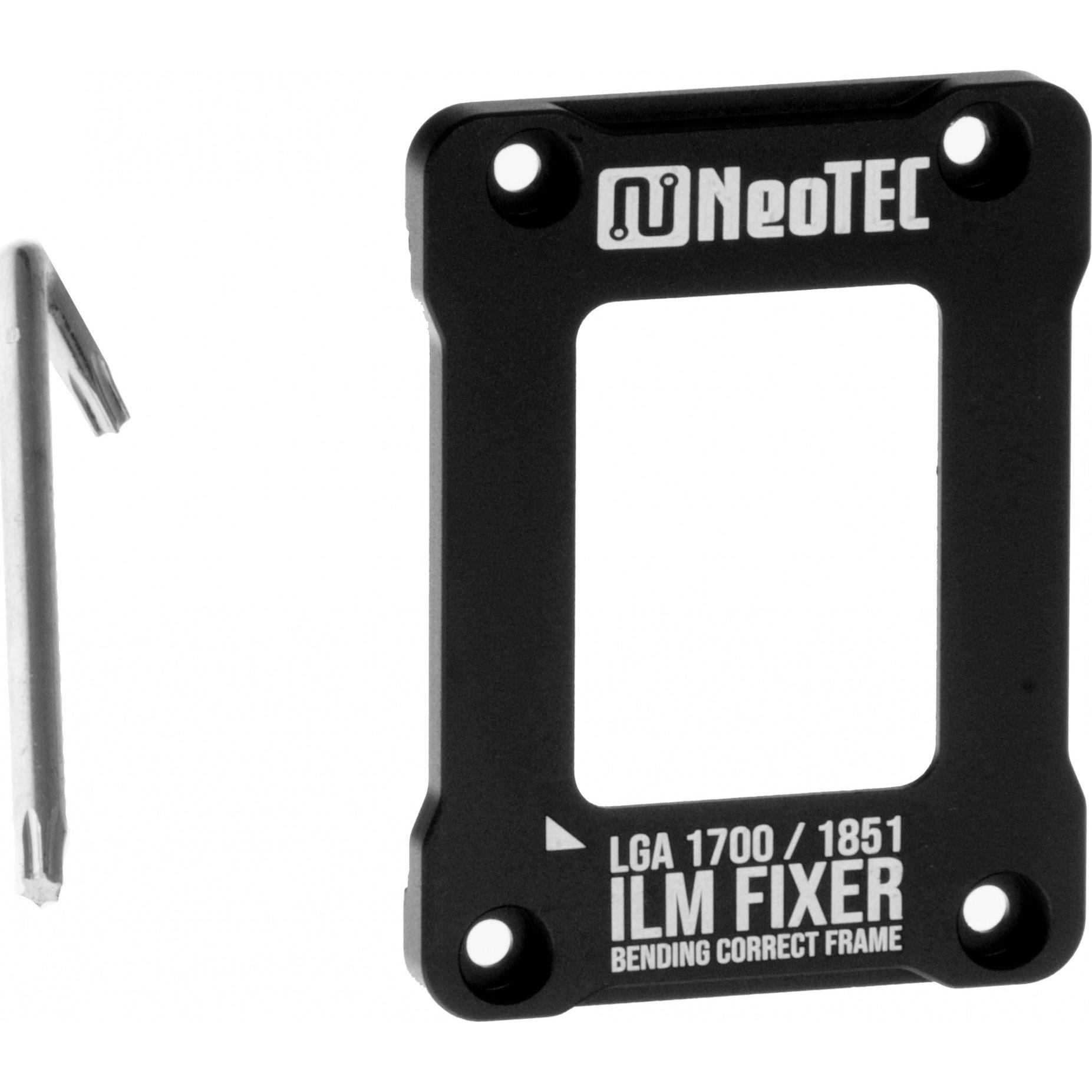 Neotec ILM Fixer ramka kontaktowa Nero LGA 1700 / 1851 Piegatura telaio corretta, Accessori raffreddamento ad acqua CPU