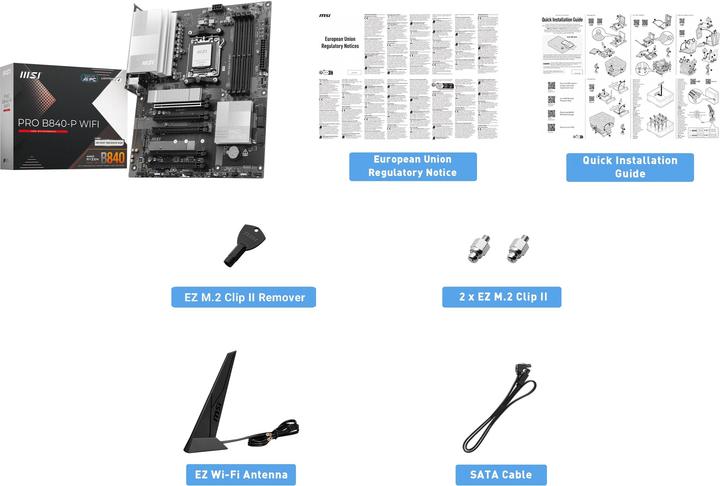 Actual product image MSI PRO B840-P WIFI (AM5, AMD B840, ATX)