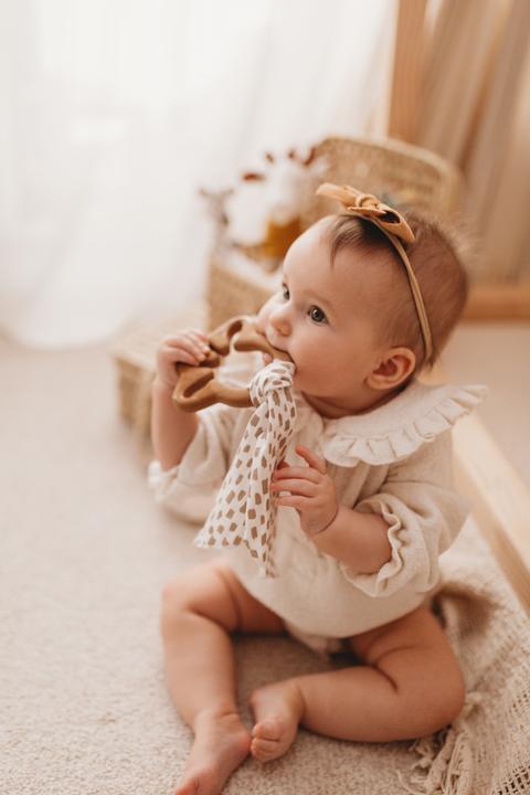 Actual product image Kikadu Cuddle cloth rubber giraffe