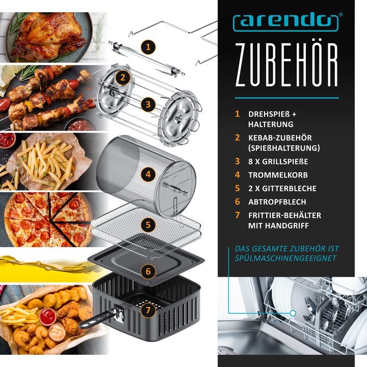 Produktbild Arendo Heissluftfritteuse