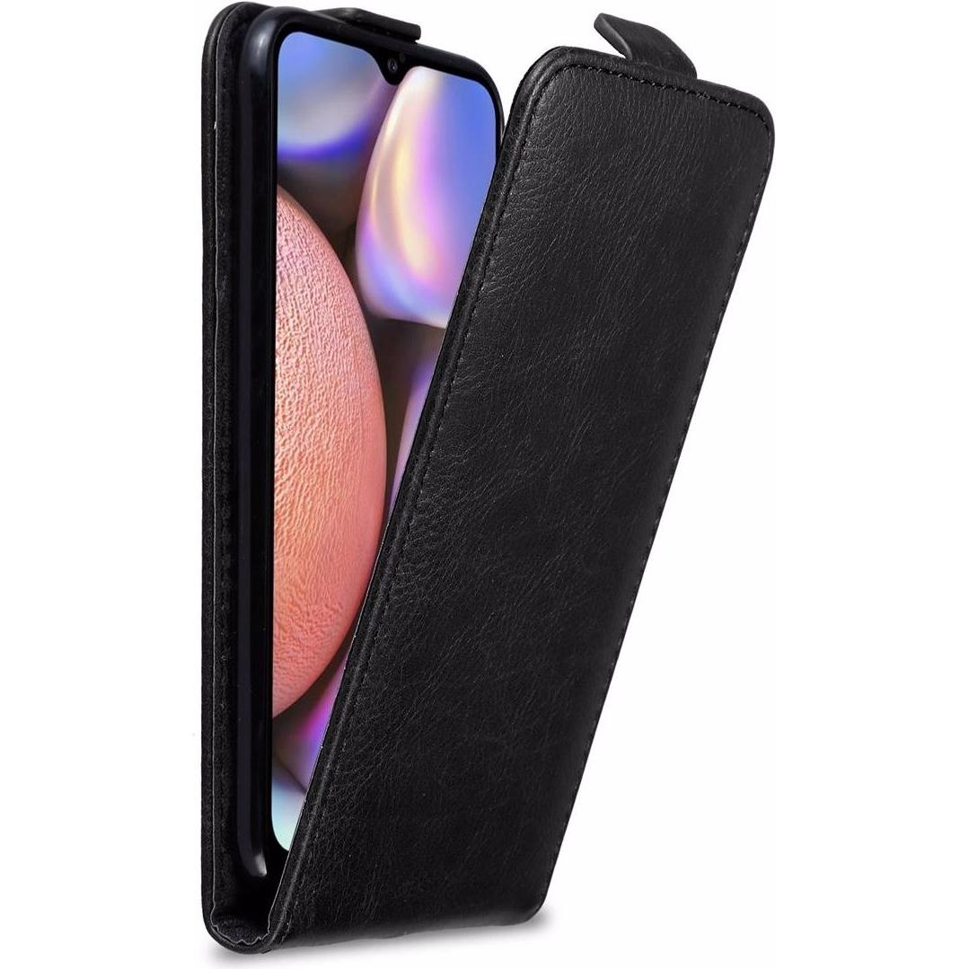 Cadorabo Flip wie Invis Cover (Samsung Galaxy A10s), Smartphone Hülle, Schwarz