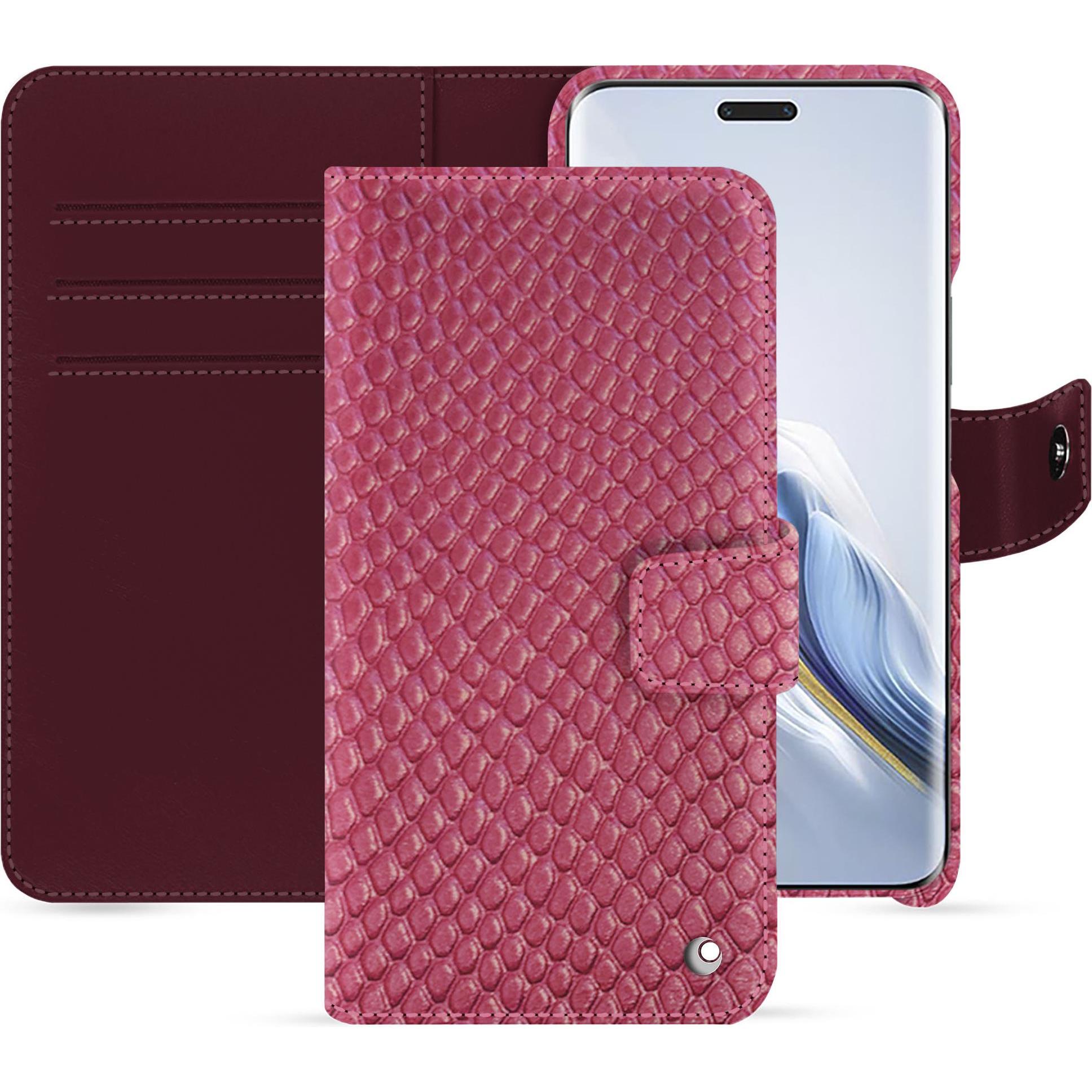 Noreve Lederschutzhülle Honor Magic6 Pro (Honor Magic6 Pro), Smartphone Hülle, Rosa