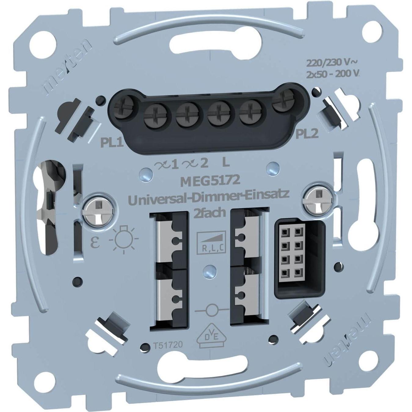 Merten, Lichtschalter + Storenschalter, Universal-Dimmer-Einsatz
