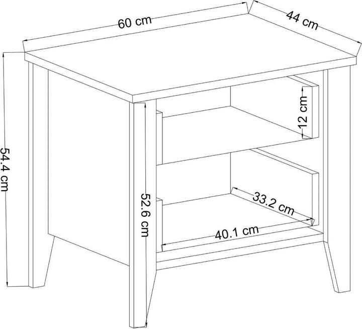 Actual product image Skye Decor Tuval White Nightstand (60 x 44 x 54.40 cm)